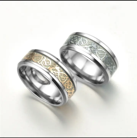 Men's Fashion Luminous Celtic Dragon Ring