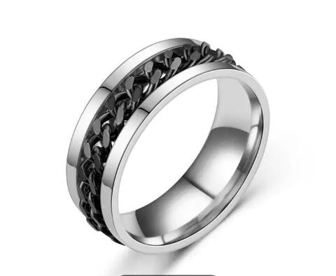 Men's Fashion Multi Color Stainless Steel Ring