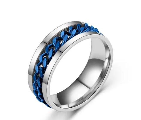 Men's Fashion Multi Color Stainless Steel Ring