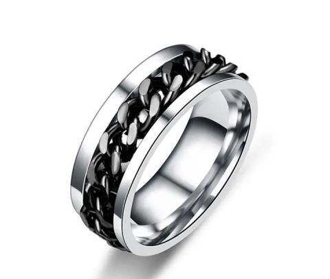 Men's Fashion Titanium Rotating Chain Ring