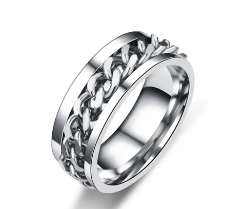 Men's Fashion Titanium Rotating Chain Ring