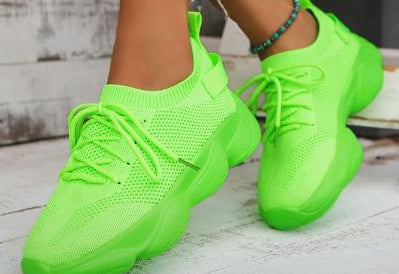 Women's Sneakers Casual Safety Green