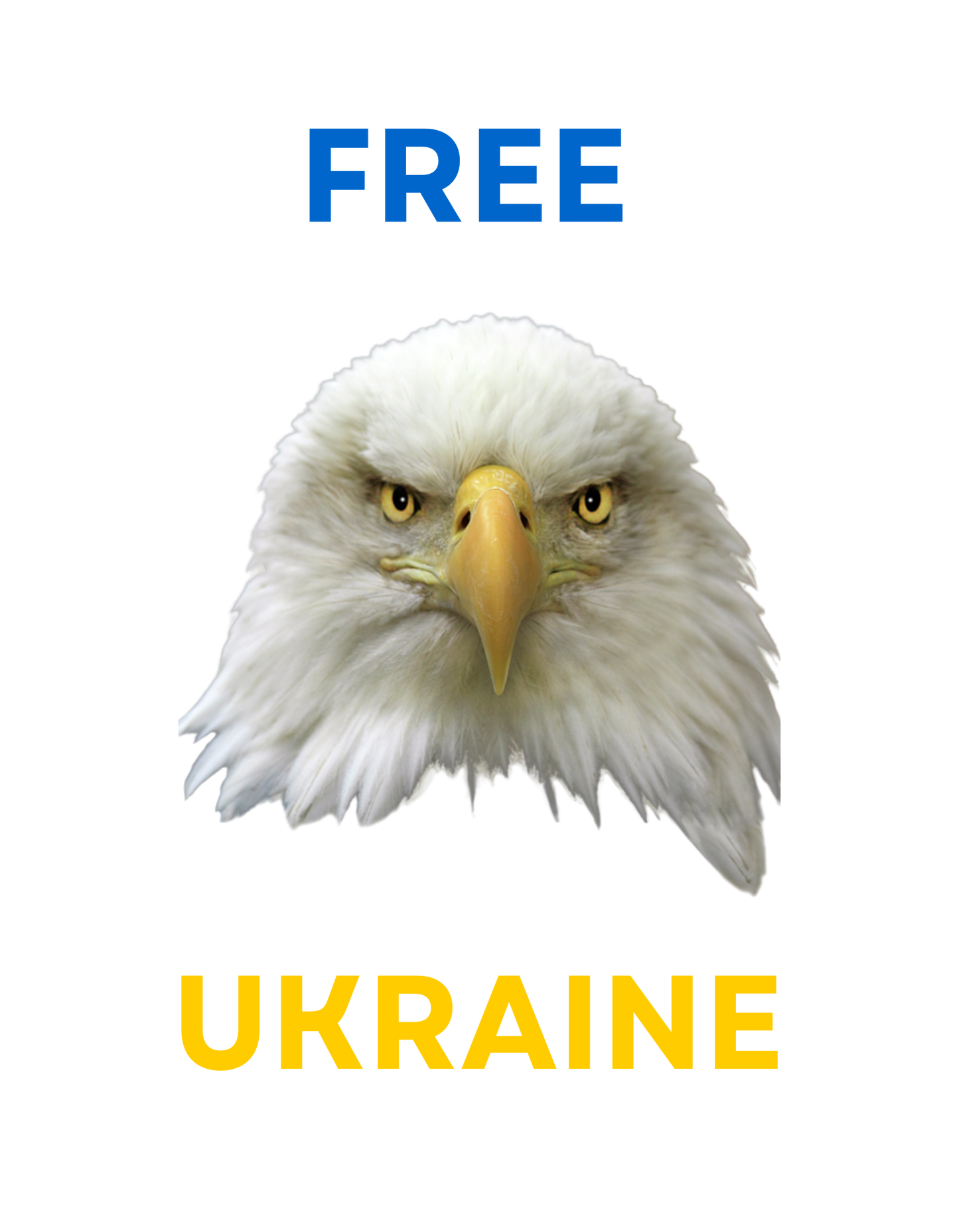 Free Ukraine with American Bald Eagle